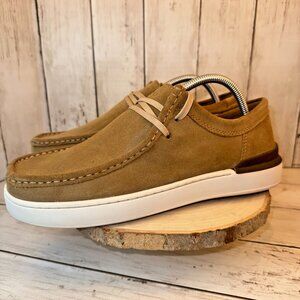 Clarks Court Lite Wally Shoes Men's 8 Dark Sand Suede Chukka Moc Sneakers